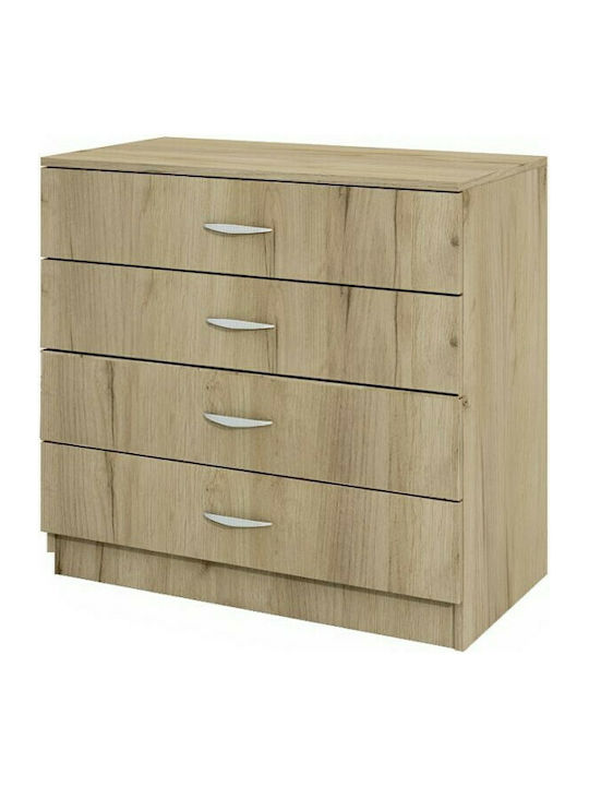 1213003 Wooden Chest of Drawers with 4 Drawers Σασό 91x43.5x80cm