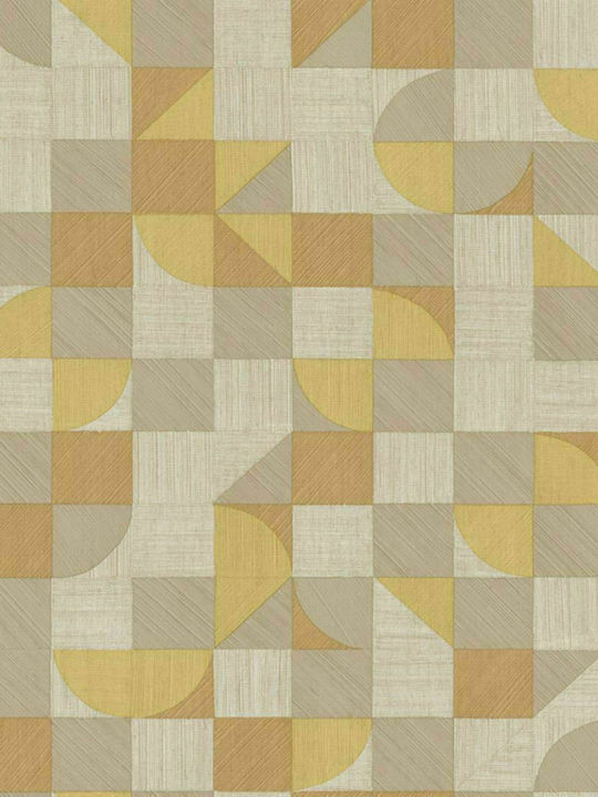 Wallpaper Vinyl Yellow L1005xW53cm Washable