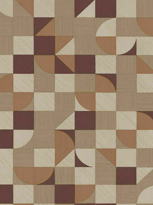 Wallpaper Vinyl Brown L1005xW53cm Washable