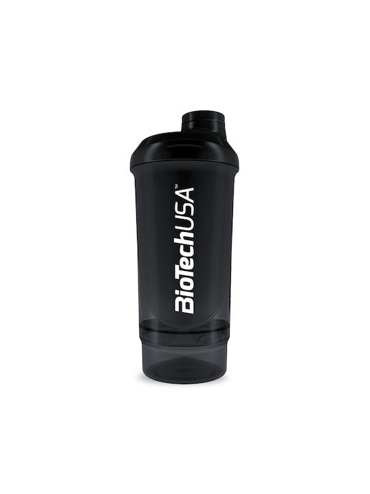 Biotech USA Wave+ Compact Shaker Πρωτεΐνης 500ml Πλαστικό Μαύρο