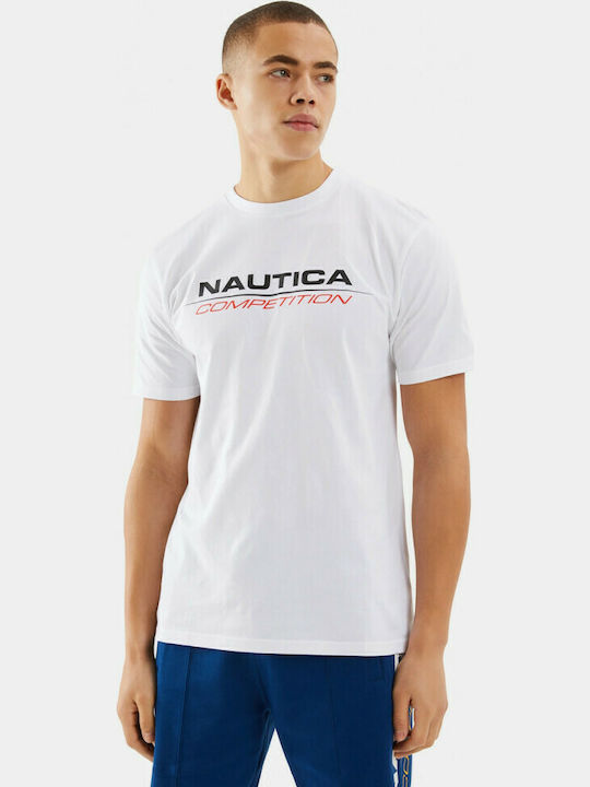 Nautica T-shirt Bărbătesc cu Mânecă Scurtă Alb
