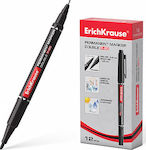 ErichKrause Double Sided Permanent P-80 Design Marker Black