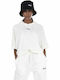 Genoveffa Cropped Women's Sweatshirt Hooded White