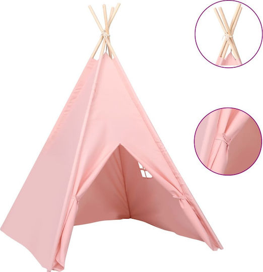 vidaXL Teepee Zelt Peach Skin mit Rosa Sack