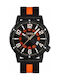 Skmei 9202 Watch Battery with Leather Strap Orange