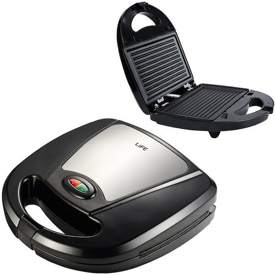 Life Royal Sandwich Maker with Removable Plates for for 2 Sandwiches Sandwiches 750W Inox