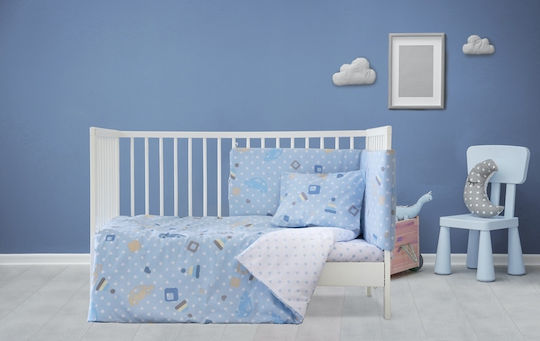 Kocoon Toyo Бебешка кувертюра Памук Светлосин 110x150см Kocoon Toyo Бебешка кувертюра Памук Светлосин 110x150см
