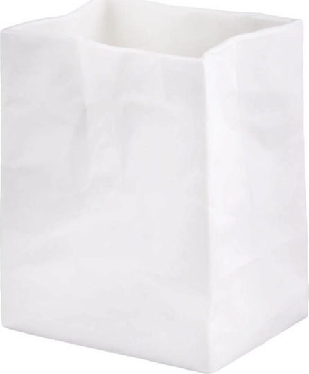 Raeder Διακοσμητικό Βάζο Πορσελάνης Poetry Bag Λευκό 8.5x6.5xΥ10.5cm