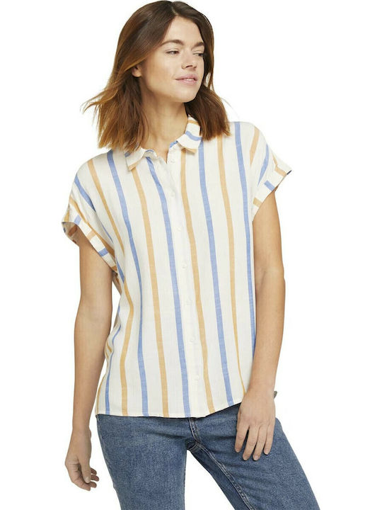 Women's Striped Short Sleeve Shirt