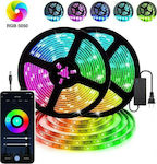 Waterproof LED Strip Power Supply 12V RGB Length 2x5m Set with Remote Control and Power Supply SMD5050