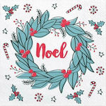 Set of 20 Noel paper towels