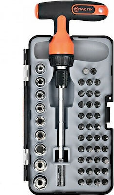 Tactix Screwdriver Socket with 48 Interchangeable Tips