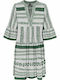 Vero Moda Mini Summer All Day Dress Cotton Beige/Green