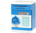 Ηλεκτρονικός με Κωδικό Ασφαλείας Children's Money Box Plastic Blue 13.5x12.5x19cm