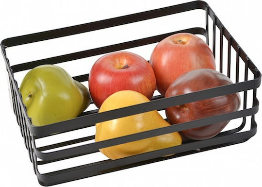Lalos Obstschale Metallisch Schwarz 25x18x10cm
