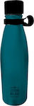 Legami Milano Hot&Cold Recyclable Bottle Thermos Stainless Steel BPA Free Petrol Blue 800ml with Handle SSBL0001