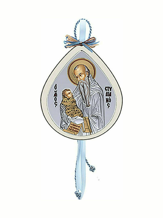 Slevori Saint Stylianos Saint Icon Kids Talisman made of Silver VP00149TW1HG-B-B