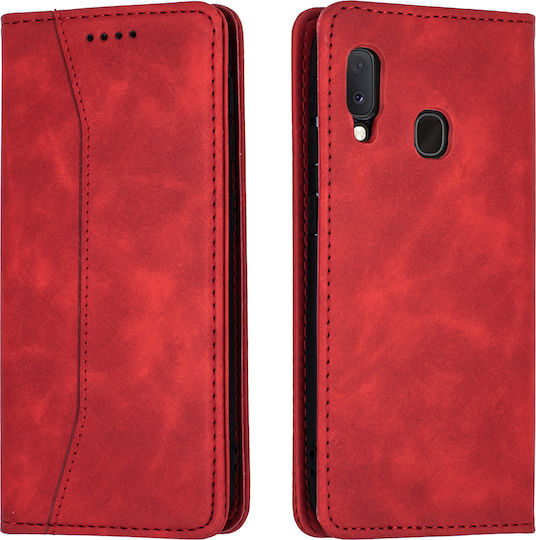 Bodycell PU Leather Book Synthetic Leather Red (Galaxy A20e)