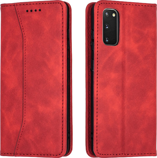 Bodycell PU Leather Book Δερματίνης Κόκκινο (Galaxy S20)