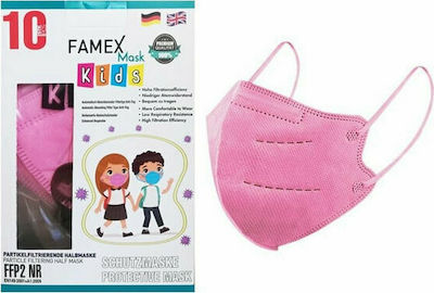 Famex Disposable Protective Mask FFP2 NR Kids Pink 100pcs