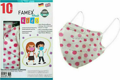 Famex Kids Mask FFP2 NR Schutzmaske FFP2 Polka Dots 100Stück