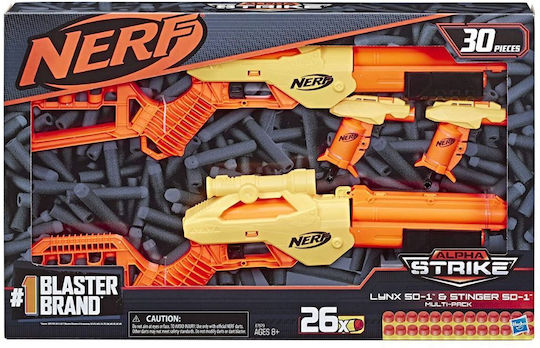 Nerf Lansator Lynx SD-1 and Stinger SD-1 Multi-Pack Alpha Strike pentru 8+ ani+ Ani