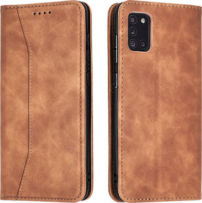 Bodycell PU Leather Synthetic Leather Book Brown (Galaxy A31)