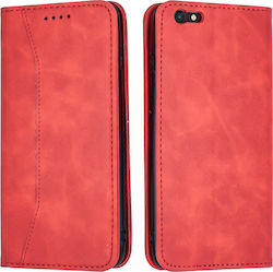 Bodycell PU Leather Book Δερματίνης Κόκκινο (iP...