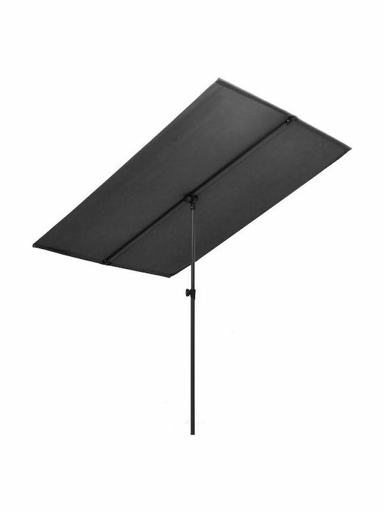 Ομπρέλα Δαπέδου Τετράγωνη Αλουμινίου Ανθρακί 2x1.5m
