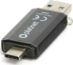 Platinet C-Depo 32GB USB 3.0 Stick with Connection USB-A & USB-C Black