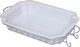 Karvounis Ceramic Rectangular Heat-Resistant Cookware with Stand 45x30cm