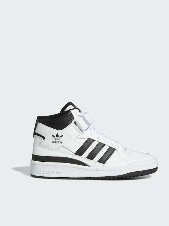 Adidas Sneakers pentru copii Mare Forum Mid J cu Velcro Cloud White / Core Black