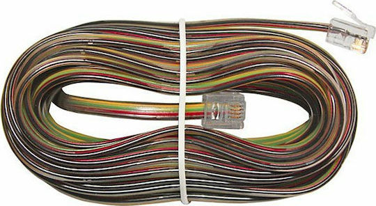 Adeleq Wohnung Telefonkabel RJ11 6P4C 10m Transparent (17-020102)