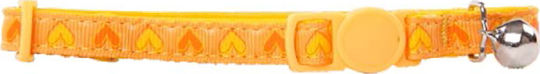 Pawise Cat Collar Collar with Bell Heart Yellow 20 - 30cm Yellow