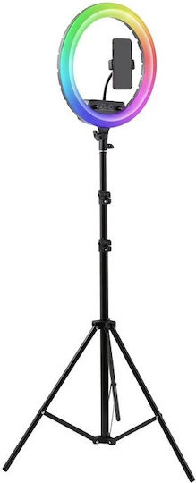 Selfie Ring Light RGB Ring Light 2500 - 4500K with Tripod Floor and Mobile Holder