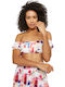 Glamorous Women's Summer Crop Top Off-Shoulder Sleeveless Multicolour