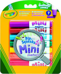 Crayola Pip-Squeaks Mini Μαρκαδόροι Ζωγραφικής Χονδροί σε 7 Χρώματα