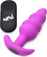 XR Bang 21X Vibrating Silicone Swirl Plug with Remote Anal Vibrator with Wireless Functionality Purple