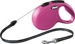 Flexi Foldable Dog Leash/Lead New Classic in Pink color 8m up to 12kg