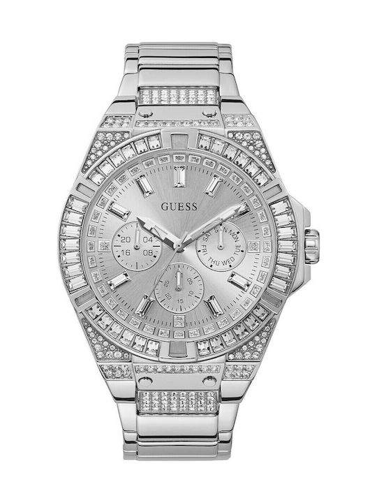 Guess Zeus Damen Uhr Chronograph mit Silber Metallarmband