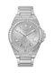 Guess Zeus Damen Uhr Chronograph mit Silber Metallarmband