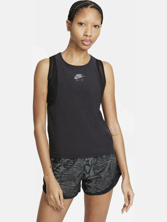 Nike Dri-Fit Air Αμάνικη Γυναικεία Αθλητική Μπλούζα Μαύρη