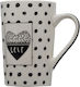 Ankor Love Becher aus Porzellan White-Black 380ml 798797