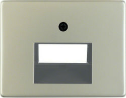 Hager Netzwerk-Telefon-Steckdosenplatte RJ45 in Silber Farbe 14100004