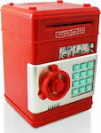 Ηλεκτρονικός με Κωδικό Ασφαλείας Children's Money Box Plastic Red