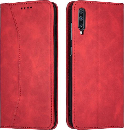 Bodycell PU Leather Buchen Sie Synthetisches Leder Rot (Galaxy A70)