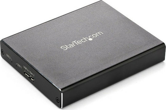 StarTech Θήκη για 2 Σκληρούς Δίσκους M.2 SATA III με σύνδεση USB 3.1
