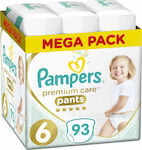 Pampers Premium Care Pants Πάνες Βρακάκι No. 6 για 15+kg 93τμχ