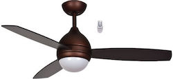 Primo PRCF-80521 800521 Ceiling Fan 120cm with Light and Remote Control Wenge