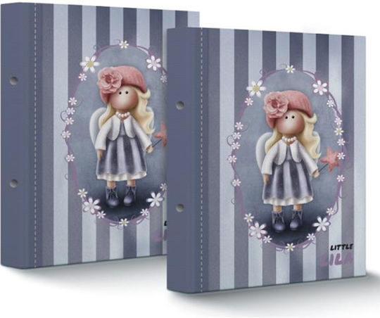 Salko Paper Clipboard with 2 Rings 2/32 for Paper B5 Gray Little Girl 1pcs 7996